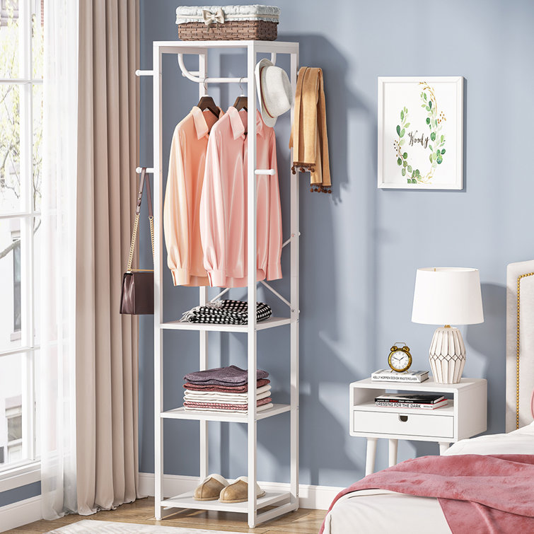 Space saving coat discount rack